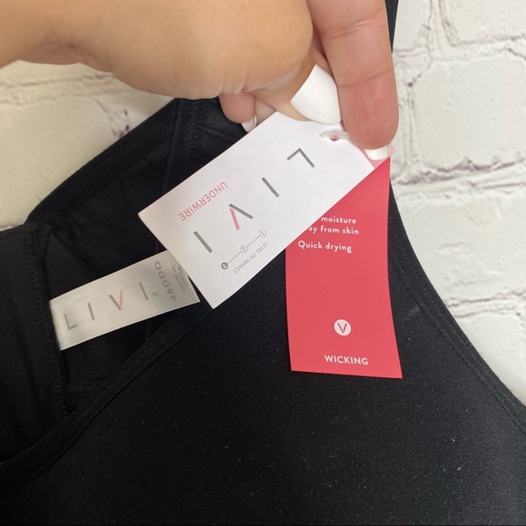 ✔️SOLD NWT Lane Bryant LIVI High Impact Sports Bra Black - Picture 3 of 11